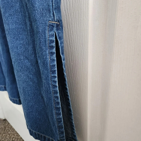 Kyoto Kasuals vintage 90s oversized lagenlook ombre denim maxi dress small - Picture 7 of 8